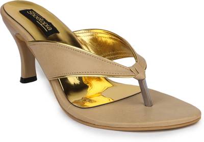 Shoetopia Women Cream Heels