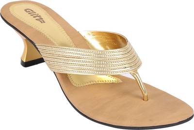 Glitz Women Gold Heels