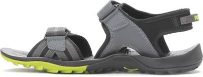 Puma Men black-dark shadow-lime punch Sports Sandals