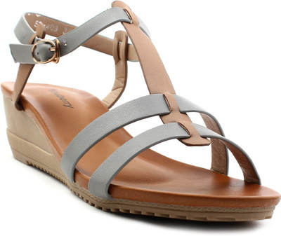Shuberry Women Grey Wedges Flipkart