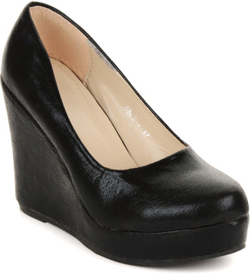 

Flat n Heels Women Black Wedges