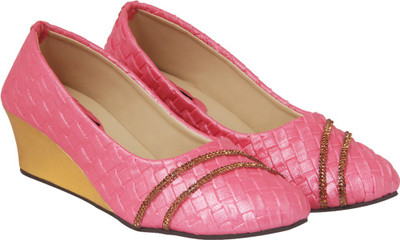 

ABJ Fashion Women Pink Wedges