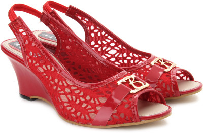 

Nell Women Red Wedges