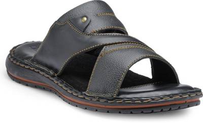 Teakwood Men Black Sandals