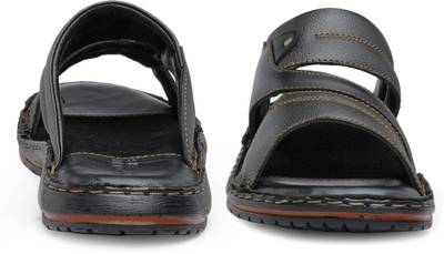 Teakwood Men Black Sandals