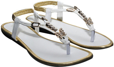 

Port Women White Flats