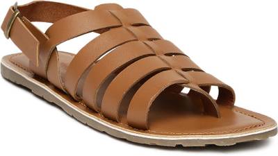 Invictus Men Tan Sports Sandals