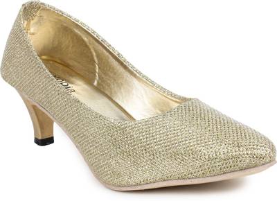 Shoetopia Women Golden Heels