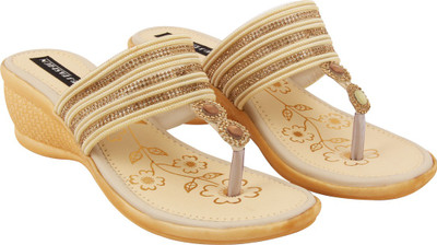 ABJ Fashion Women Beige Wedges