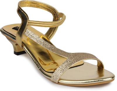Shoetopia Women Golden Heels