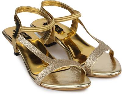 Shoetopia Women Golden Heels