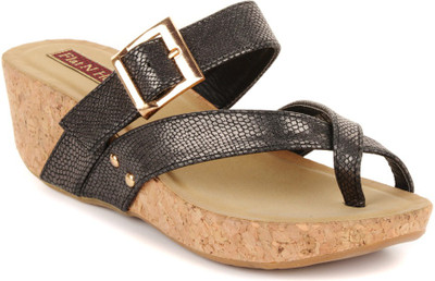 

Flat n Heels Women Black Wedges