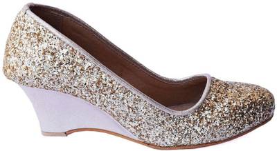 MadeinMyIndia Women Gold Heels