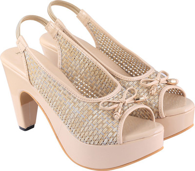 

Go India Store Women BEIGE Heels