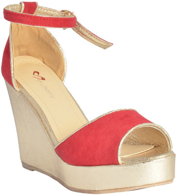 Shuberry Women Red Wedges Flipkart