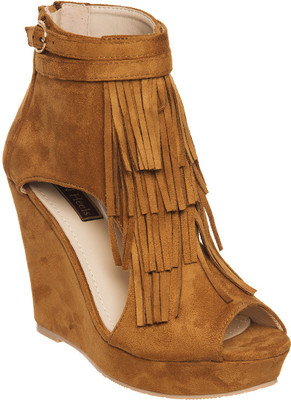 

Flat n Heels Women Tan Wedges