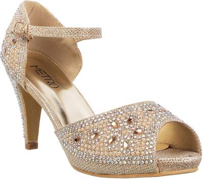Metro Women 15,Gold Heels