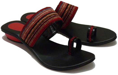 

Indirang Women Red::Black Flats