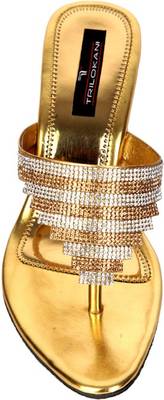 Trilokani Women Golden Heels