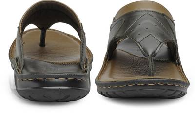 Teakwood Men Black Sandals