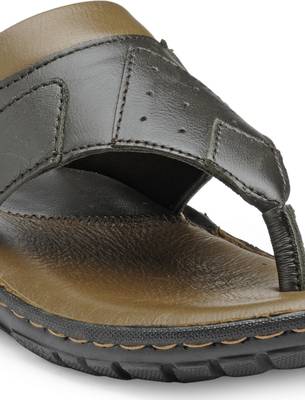 Teakwood Men Black Sandals