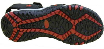 ABS Men BLACK/RED Sandals