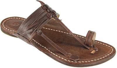 eKolhapuri Men Dark Brown Sandals