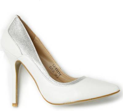 Dressberry Women White::Silver Heels