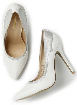 Dressberry Women White::Silver Heels