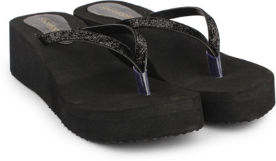 SHOETOPIA Women Black Wedges
