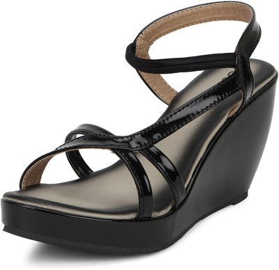

Bellafoz Women BLACK Wedges
