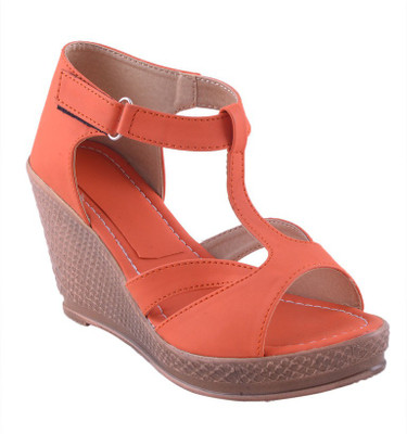 

Adorn Women Orange Wedges