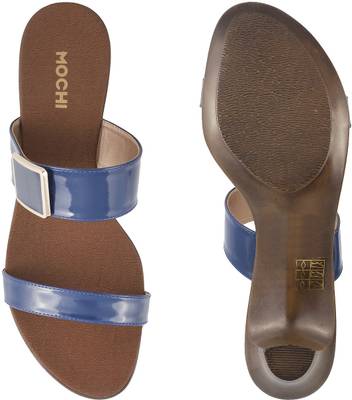 Mochi Women 45,Blue Heels