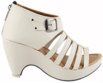 Nshell Women Cream Heels