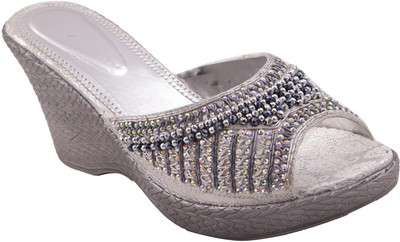 

Adorn Women Silver Wedges