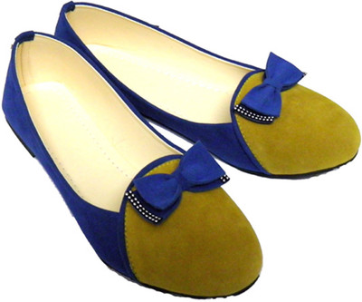 

Indirang Women Blue and Yellow Flats