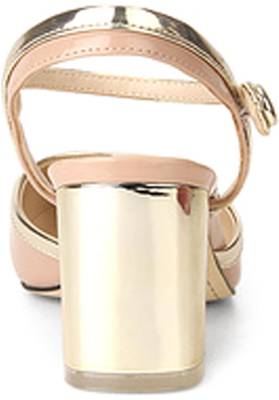 OLMIITE Women Nude::Gold Heels
