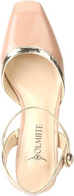 OLMIITE Women Nude::Gold Heels