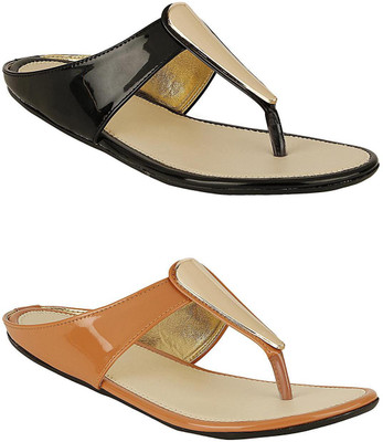 

Hanna Women Bold Black::Vibrant Orange Flats