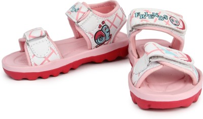 

Kidsfly Boys & Girls Sports Sandals, White/pink