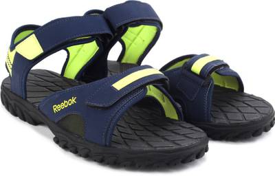 Reebok Men NAVY/HI VIS GREEN/BLK Sports Sandals