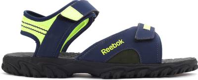 Reebok Men NAVY/HI VIS GREEN/BLK Sports Sandals