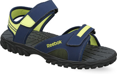 

REEBOK Men NAVY/HI VIS GREEN/BLK Sports Sandals