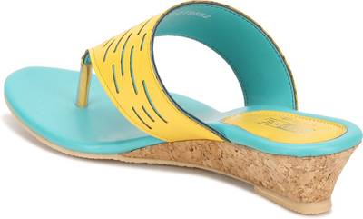 Yepme Women Yellow &amp; Blue Heels