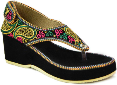 

Myra Women Black Wedges