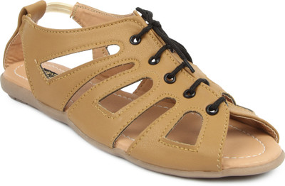 

CUTE FEET Women Tan Flats