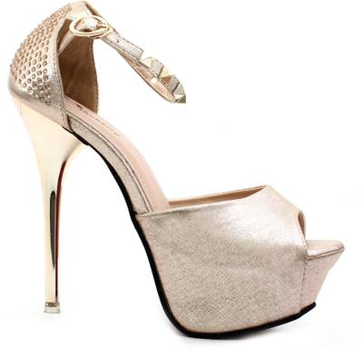 Shuberry Women Gold Heels
