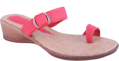 

Adorn Women Red and Brown Wedges