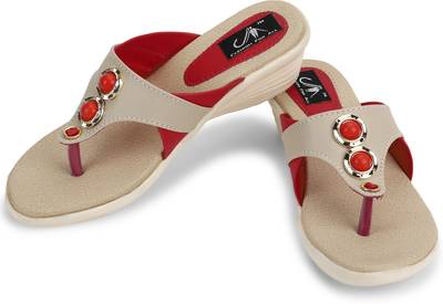 Jayn Martin Women Vibrant Red::Sober Beige Heels