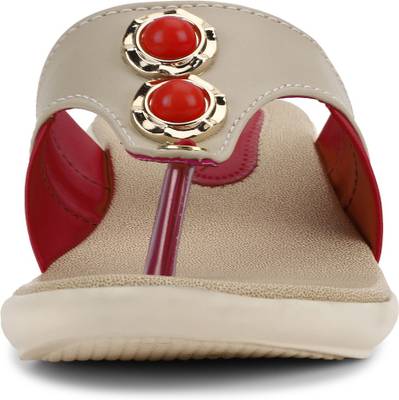Jayn Martin Women Vibrant Red::Sober Beige Heels
